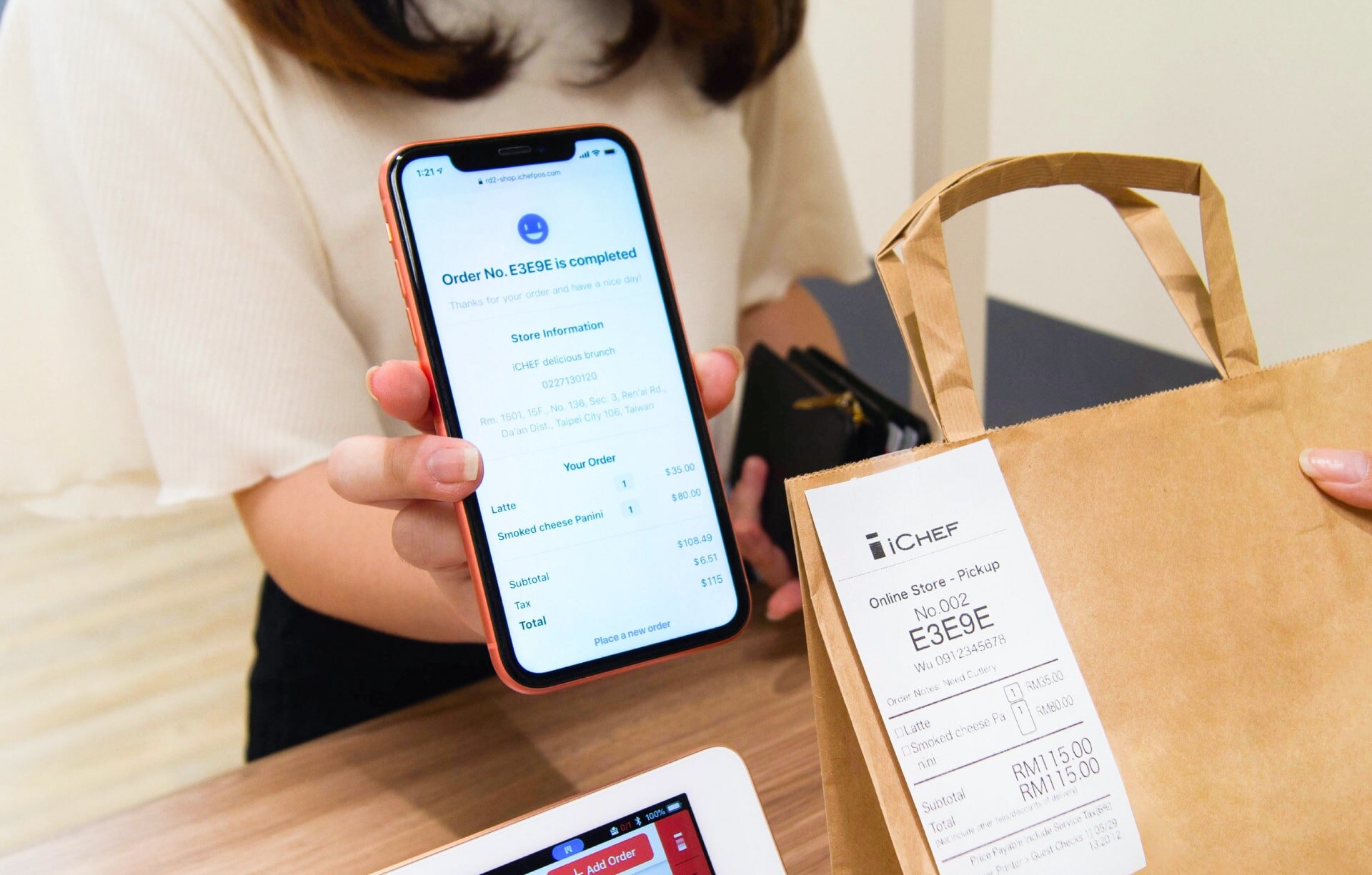 iChef Contactless Takeaway system, Source: iChef